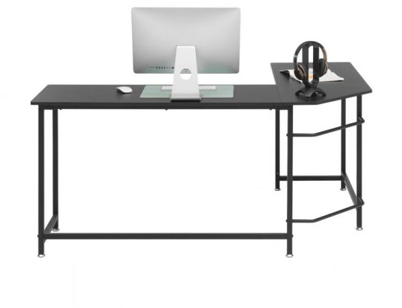 Schreibtisch Maletto in schwarz Laptoptisch fr Homeoffice und Bro 168 x 129 cm Eckschreibtisch