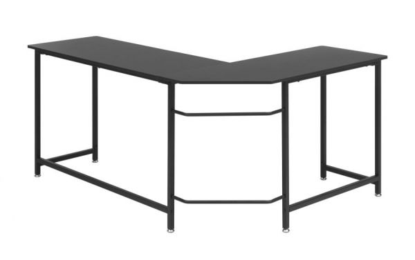 Schreibtisch Maletto in schwarz Laptoptisch fr Homeoffice und Bro 168 x 129 cm Eckschreibtisch