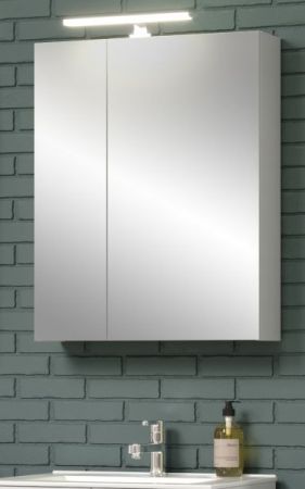 Badezimmer Spiegelschrank Riva in wei Badschrank 2-trig 60 x 75 cm