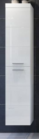 Badezimmer Hochschrank Devon in wei Hochglanz Badschrank hngend 35 x 170 cm