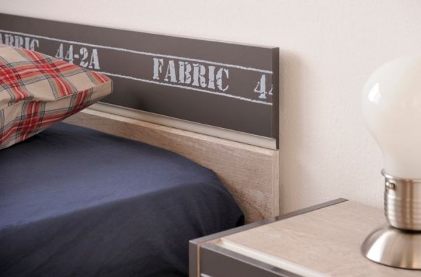 Parisot Kinder- und Jugendzimmer Set 5-teilig Fabric20 in Esche grau und schwarz mit Gamingtisch
