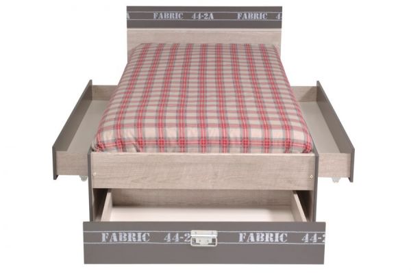 Parisot Kinder- und Jugendzimmer Set 5-teilig Fabric20 in Esche grau und schwarz mit Gamingtisch