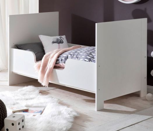 Babyzimmer Olivia in wei komplett Set 2-teilig mit Kleiderschrank und Babybett