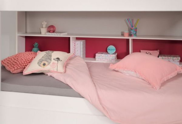 Parisot Etagenbett TamTam1 in wei mit blau oder pink Kinder und Jugendzimmer Hochbett 209 x 165 cm