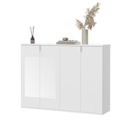 Kommode ProjektX in wei Hochglanz Sideboard Mehrzweckschrank 122 x 99 cm