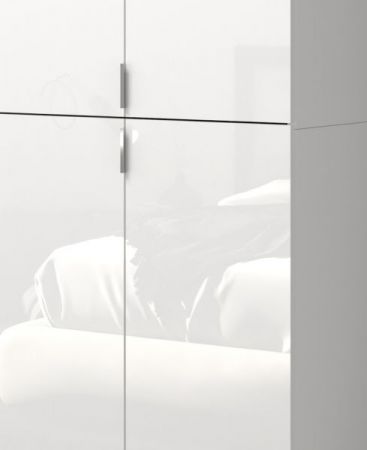 Kommode SystemX in wei Hochglanz Sideboard Mehrzweckschrank 122 x 99 cm