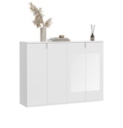 Kommode SystemX in wei Hochglanz Sideboard Mehrzweckschrank 122 x 99 cm