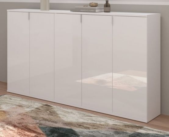 Sideboard ProjektX in wei Hochglanz Kommode Mehrzweckschrank 152 x 99 cm