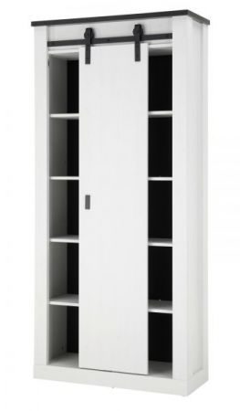 Badmbel Set Stove in wei Pinie und anthrazit Landhaus Doppelwaschtisch MIT Waschbecken und LED Spiegellampe
