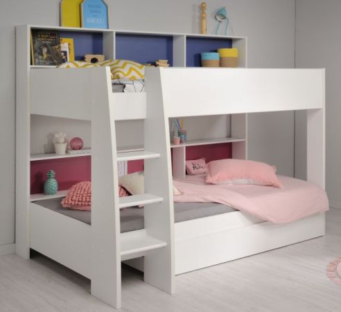 Parisot Etagenbett TamTam11 in wei mit blau oder pink Kinder und Jugendzimmer Hochbett 208 x 164 cm