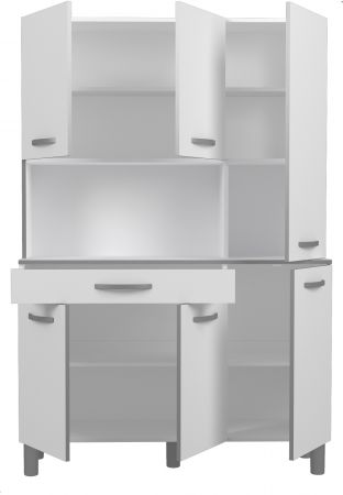 Parisot Kchenschrank Spring in wei und grau Kche Buffet 120 x 181 cm