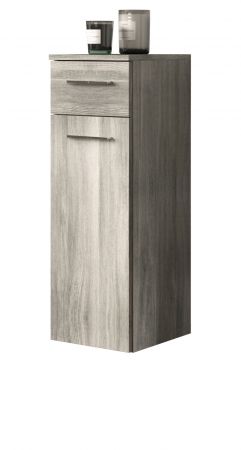 Badezimmer Unterschrank Jacky in Rauchsilber grau Bad Hngeschrank 30 x 85 cm