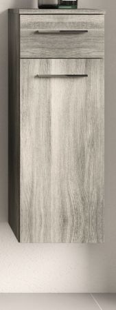 Badezimmer Unterschrank Jacky in Rauchsilber grau Bad Hngeschrank 30 x 85 cm