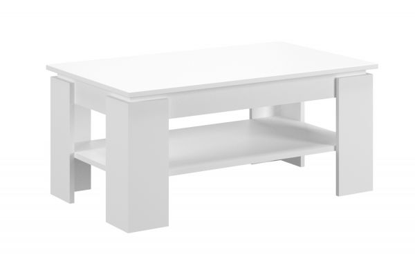 Couchtisch Selen in wei Beistelltisch mit Ablage 100 x 60 cm