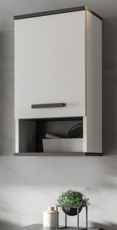 Badezimmer Hngeschrank Rocket in wei und anthrazit grau Badschrank hngend skandinavisch 34 x 68 cm