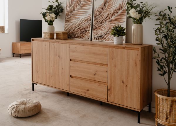 Sideboard Korsika in Artisan Eiche Kommode 170 x 87 cm