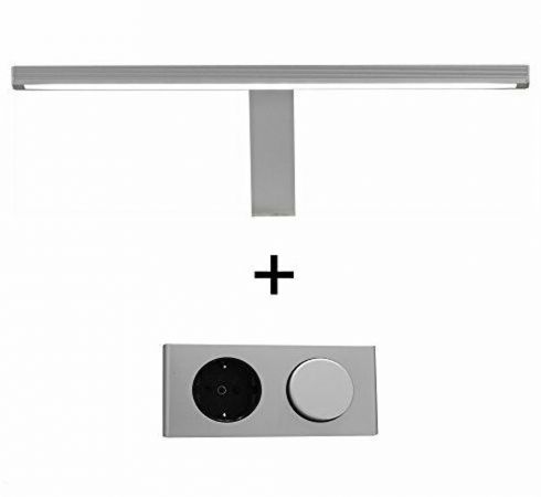 Badezimmer Spiegelschrank Landside in grau und Eiche Artisan Landhaus Badschrank 2-trig 78 x 73 cm
