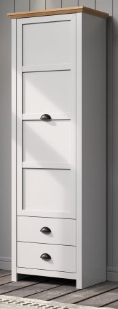 Garderobenschrank Landside in grau und Eiche Artisan Landhaus Garderobe oder groer Schuhschrank 65 x 201 cm