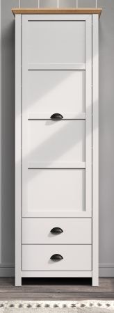 Garderobenschrank Landside in grau und Eiche Artisan Landhaus Garderobe oder groer Schuhschrank 65 x 201 cm