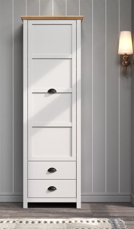 Garderobenschrank Landside in grau und Eiche Artisan Landhaus Garderobe oder groer Schuhschrank 65 x 201 cm