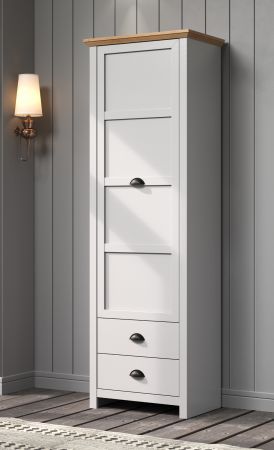 Garderobenschrank Landside in grau und Eiche Artisan Landhaus Garderobe oder groer Schuhschrank 65 x 201 cm