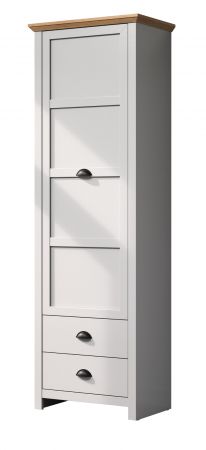 Garderobenschrank Landside in grau und Eiche Artisan Landhaus Garderobe oder groer Schuhschrank 65 x 201 cm