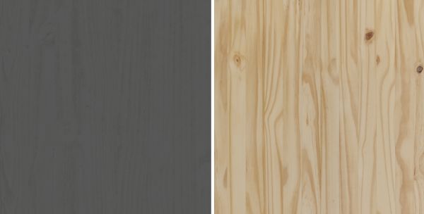 Sideboard Latera in Massivholz Kiefer grau lackiert Wohn- und Esszimmer Kommode 110 x 79 cm