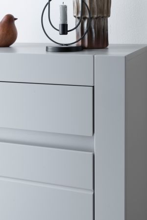 Kommode Tamaris in Platingrau matt und Zinneiche Wohn- und Esszimmer Highboard 100 x 113 cm