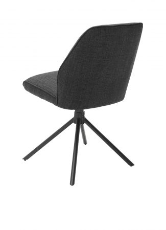 2 x Stuhl Pemba in anthrazit 180 drehbar Esszimmerstuhl 2er Set mit Komfortsitzhhe