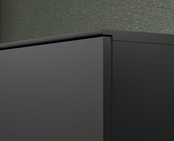 TV-Lowboard Synnax in grau und Evoke Eiche TV Unterteil mit Komforthhe 187 x 59 cm