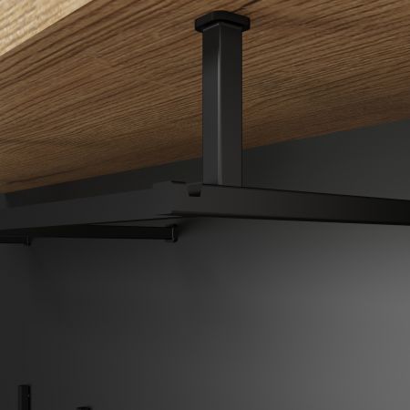 Garderobenpaneel Synnax in grau und Evoke Eiche Wandgarderobe 90 x 50 cm