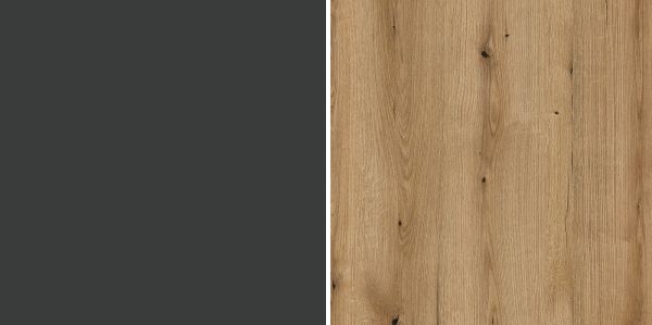Garderobenpaneel Synnax in grau und Evoke Eiche Wandgarderobe 90 x 50 cm