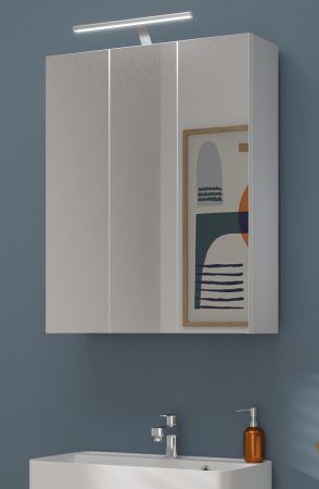 Badezimmer Spiegelschrank Michigan in wei Badschrank 3-trig 60 x 76 cm