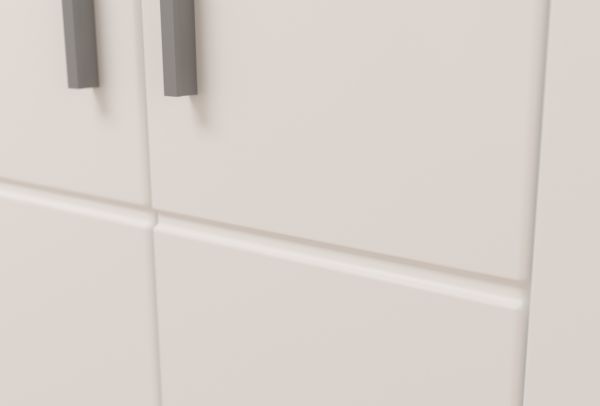 Sideboard Michigan in wei matt und Viking Eiche Kommode 159 x 88 cm, Soft-Close