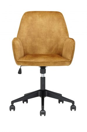 Brostuhl O-Ottawa in curry Velvet mit Armlehne Schreibtischstuhl fr Homeoffice und Bro