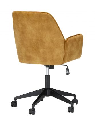 Brostuhl O-Ottawa in curry Velvet mit Armlehne Schreibtischstuhl fr Homeoffice und Bro