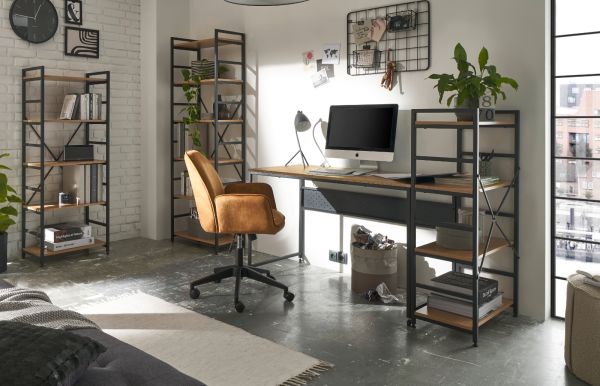 Brostuhl O-Ottawa in curry Velvet mit Armlehne Schreibtischstuhl fr Homeoffice und Bro