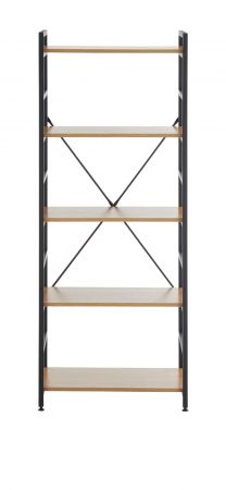 Regal Branca in schwarz und Wildeiche Standregal fr Homeoffice und Bro 60 x 151 cm
