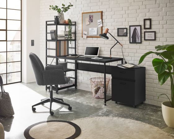 Schreibtisch Corinth in schwarz Computertisch fr Homeoffice und Bro 120 x 60 cm