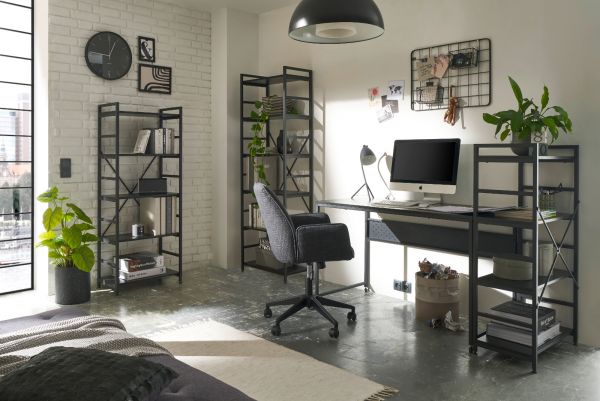 Schreibtisch Corinth in schwarz Computertisch fr Homeoffice und Bro 120 x 60 cm