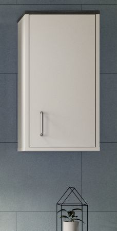Badezimmer Hngeschrank Angeles in wei und Rauchsilber grau Badschrank 32 x 60 cm