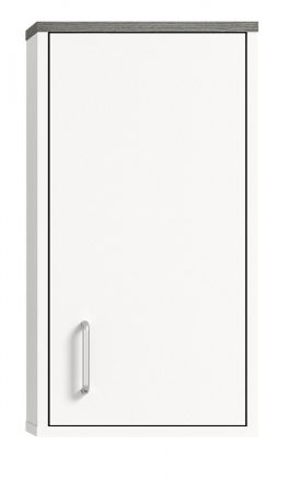 Badezimmer Hngeschrank Angeles in wei und Rauchsilber grau Badschrank 32 x 60 cm