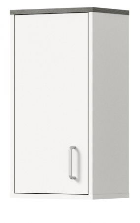 Badezimmer Hngeschrank Angeles in wei und Rauchsilber grau Badschrank 32 x 60 cm