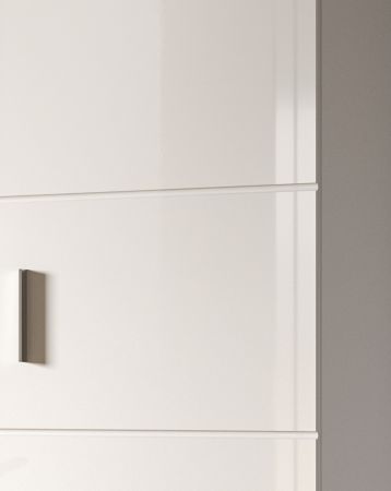 Garderobe Set 3-teilig Grazie in wei Hochglanz Garderobenkombination 180 x 191 cm