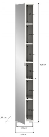 Garderobe Set 4-teilig Grazie in wei Hochglanz Garderobenkombination 165 x 191 cm