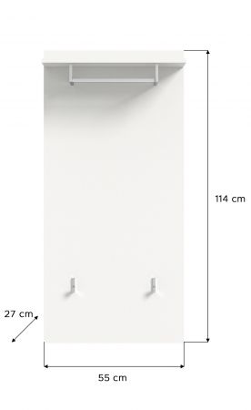Garderobe Set 4-teilig Grazie in wei Hochglanz Garderobenkombination 165 x 191 cm