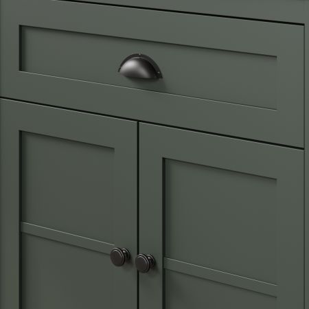 Garderobe Set 5-teilig Stanton in grn und Evoke Eiche Landhaus Garderobenkombination 261 x 198 cm