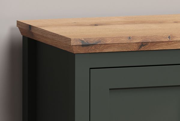 Garderobe Set 5-teilig Stanton in grn und Evoke Eiche Landhaus Garderobenkombination 261 x 198 cm