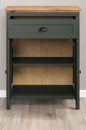 Garderobe Set 5-teilig Stanton in grn und Evoke Eiche Landhaus Garderobenkombination 261 x 198 cm