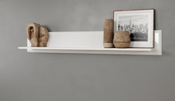 Wandboard Marlon in wei Hochglanz Wandregal 150 cm